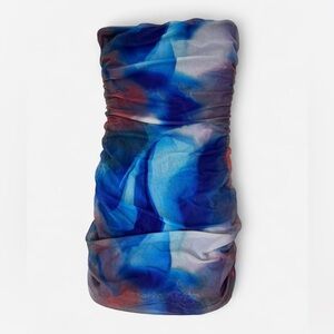 Princess Polly Blue and Red Strapless Dress